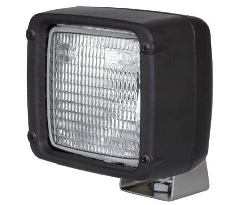 Proiector de lucru HELLA 1GA 007 506-001, compatibil 12/24V, 55/70W, necesită bec H3, certificat ADR / GGVS, dimensiuni 126.5x30x112 mm, cu cablu de 2 metri.